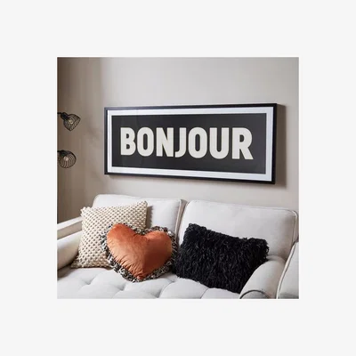 Dunelm Bonjour Framed Wall Art
