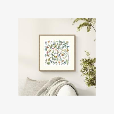 Dunelm Artko Flowers and Butterflies Framed Print