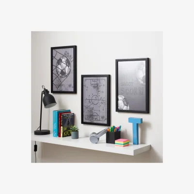 Dunelm Set of 3 Football Framed Prints