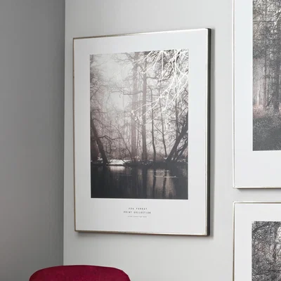 Dunelm Mono Waterside Tree Canvas Print White/Black