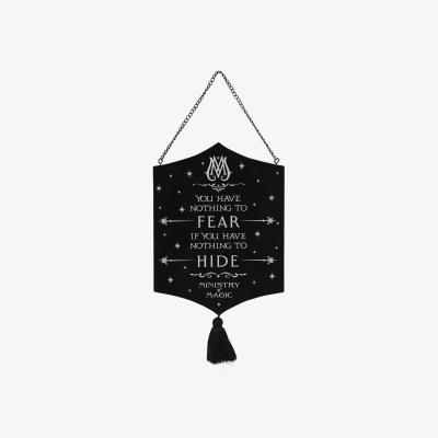 Dunelm Harry Potter Ministry of Magic Glow in the Dark Hanging Plaque
