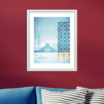 Dunelm The Art Group Venice Framed Print Blue