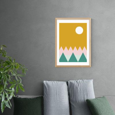 Dunelm East End Prints Sun and Pine Print Yellow/Green/Pink