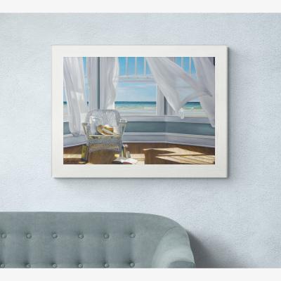 Dunelm Gentle Reader by Karen Hollingsworth Framed Print Blue