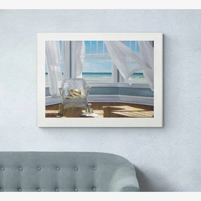 Dunelm Gentle Reader by Karen Hollingsworth Framed Print Blue