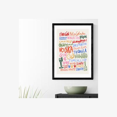 Dunelm East End Prints Cocktails Print