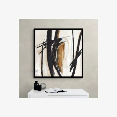 Dunelm Black Expression Framed Print Black