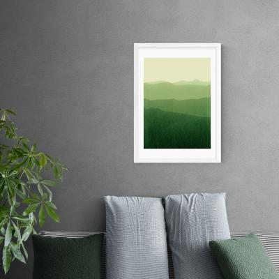 Dunelm East End Prints Gradient Landscape Green Print Green