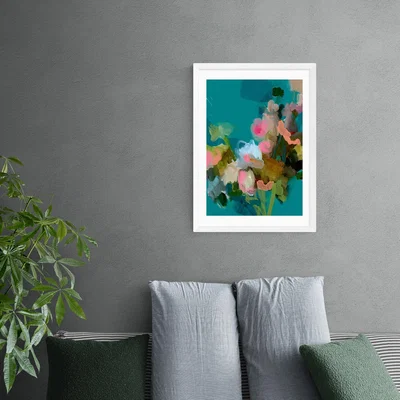 Dunelm East End Prints Bouquet Floral II Print Blue