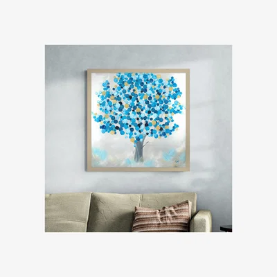 Dunelm Blueberry Tree Framed Print Blue