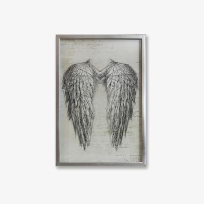 Dunelm Angel Wings Canvas Silver