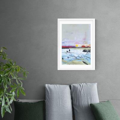 Dunelm East End Prints Beach Walk Print MultiColoured