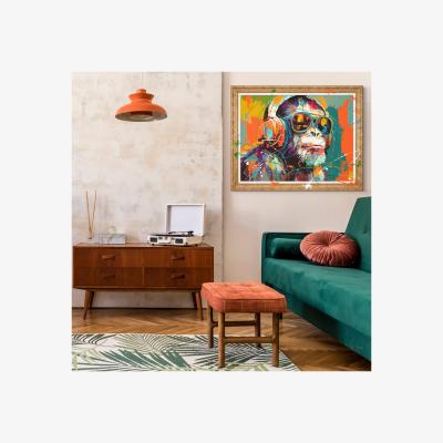 Dunelm Chillin' Chimp Framed Print