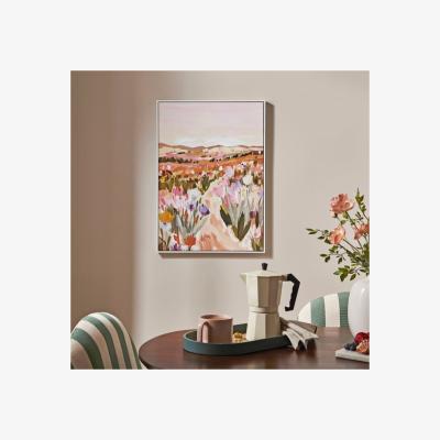 Dunelm Tulip Fields Hand Finished Framed Canvas