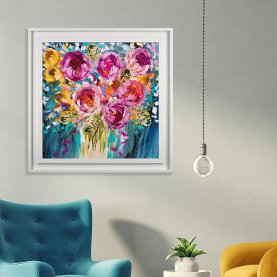 Dunelm The Art Group Golden Tulip Framed Print Pink/Green