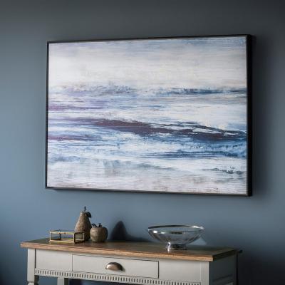 Dunelm Summer Haze Framed Wall Art Blue and White