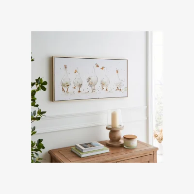 Dunelm Darcy Duck Framed Canvas White