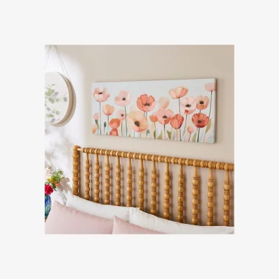 Dunelm Painterly Style Poppies Canvas