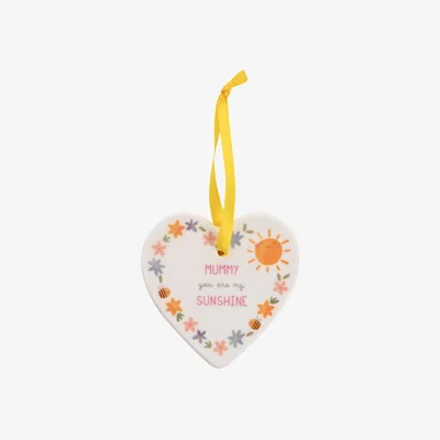 Dunelm Mummy Ceramic Heart Hanging Plaque