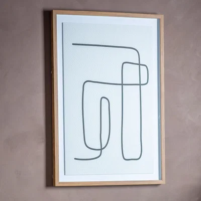 Dunelm Rossi Line Drawing Framed Art Natural