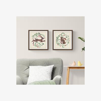 Dunelm Set of 2 Bunny Folklore Framed Prints