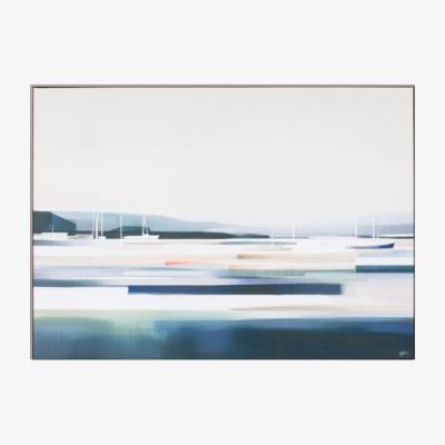 Dunelm Cedar & Sage Ebb & Flow Framed Canvas