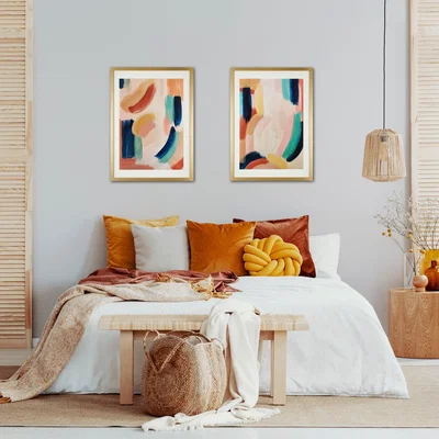 Dunelm Set of 2 Lucy Donovan Art Rachael Prints MultiColoured