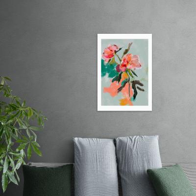 Dunelm East End Prints Peonies Print Green