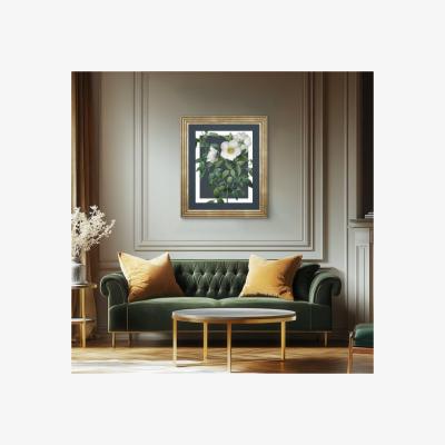 Dunelm Cedar & Sage Rosa Nivea Framed Canvas
