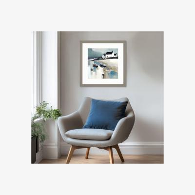Dunelm Cedar & Sage Water's Edge Framed Print