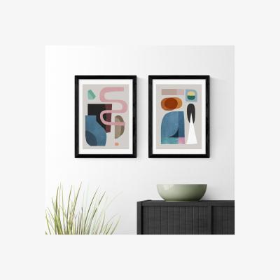 Dunelm East End Prints Set of 2 Motel Shapes Prints