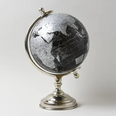 Dunelm Decor Black and Silver Globe Black