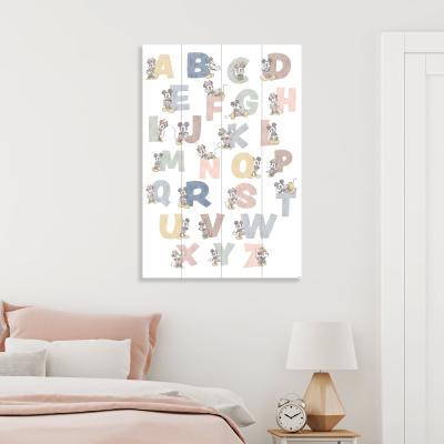 Dunelm The Art Group Mickey and Friends Wooden Wall Art White/Blue