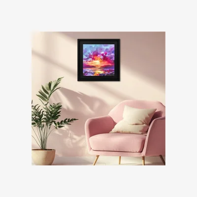 Dunelm Diminuendo Clouds by Scott Naismith Framed Wooden Wall Art