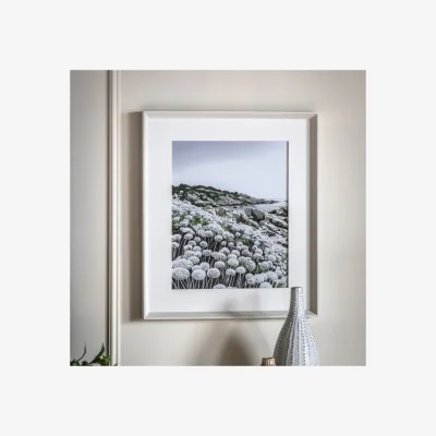 Dunelm Cedar and Sage Flowers on the Seascape 1 Framed Print