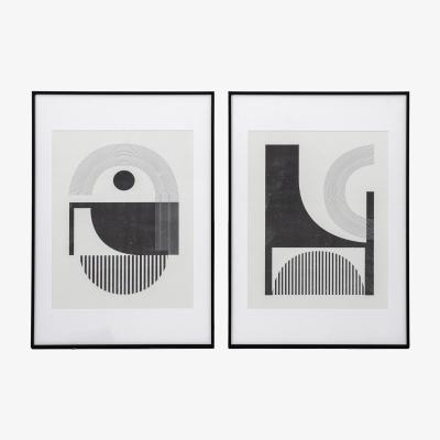 Dunelm Set of 2 Regina Framed Art Black