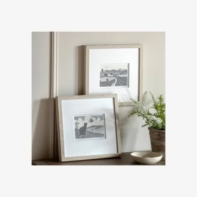 Dunelm Cedar and Sage Set of 2 Countryside Living Typography Framed Prints
