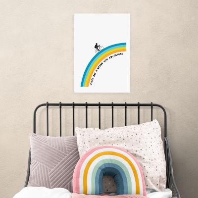 Dunelm East End Prints Adventure Bicycle Print MultiColoured
