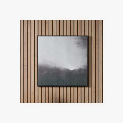 Dunelm Monochrome Abstract Square Framed Canvas White