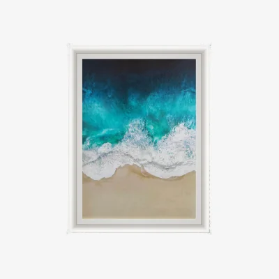 Furniture Village Aqua Ocean Waves 4 Framed Picture - Aqua