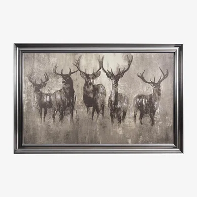 Furniture Village Stag at Night Framed Art