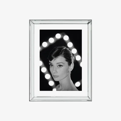 Furniture Village Audrey Hepburn Portrait Mirrored Frame Wall Art