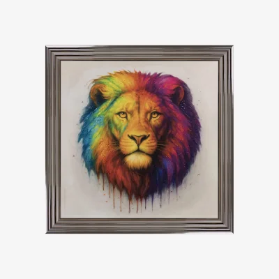 Furniture Village Multicolour Rocco Lion Framed Picture - Multicoloured