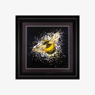 Furniture Village Bumble Bee Black Framed Art