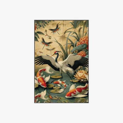 Furniture Village Stately Orient 2 Velvet Framed Canvas
