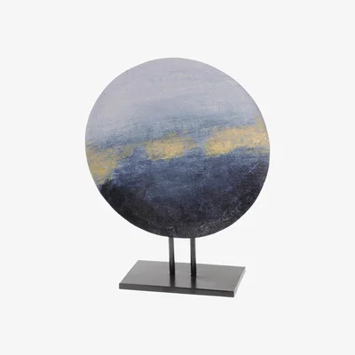 Furniture Village Blue and Gold Abstract Sculpture