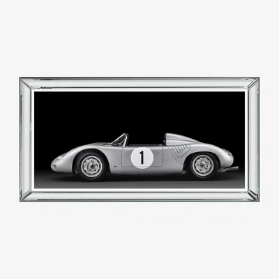 Furniture Village Porsche 718 RSK Mirrored Frame Wall Art