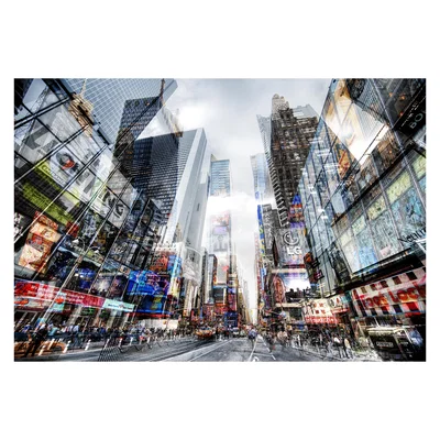 Furniture Village City Scape Glass Wall Art - 110cm-x-160cm