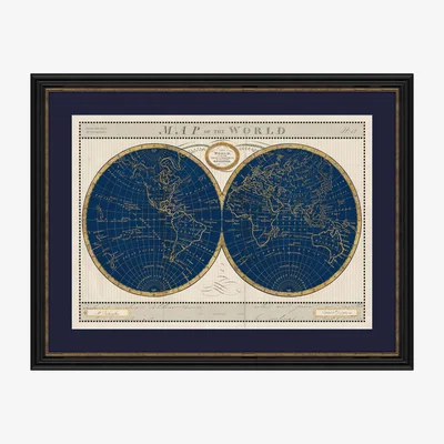 Furniture Village Torkingtons World Map Framed Picture