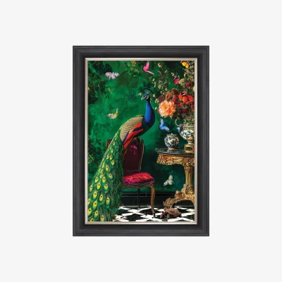 Furniture Village Stately Home Peacock Framed Picture